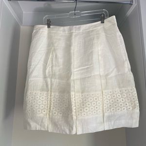 Loft | White Linen Skirt